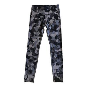 Athleta Girl Black Gray Camo Printed Chit Chat Tight Leggings Size Large 12